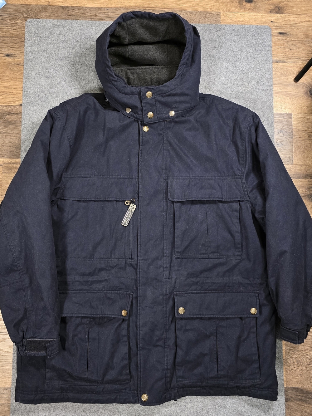 Vintage Pacific Trail Hooded Winter Cold Weather Jacket - Navy